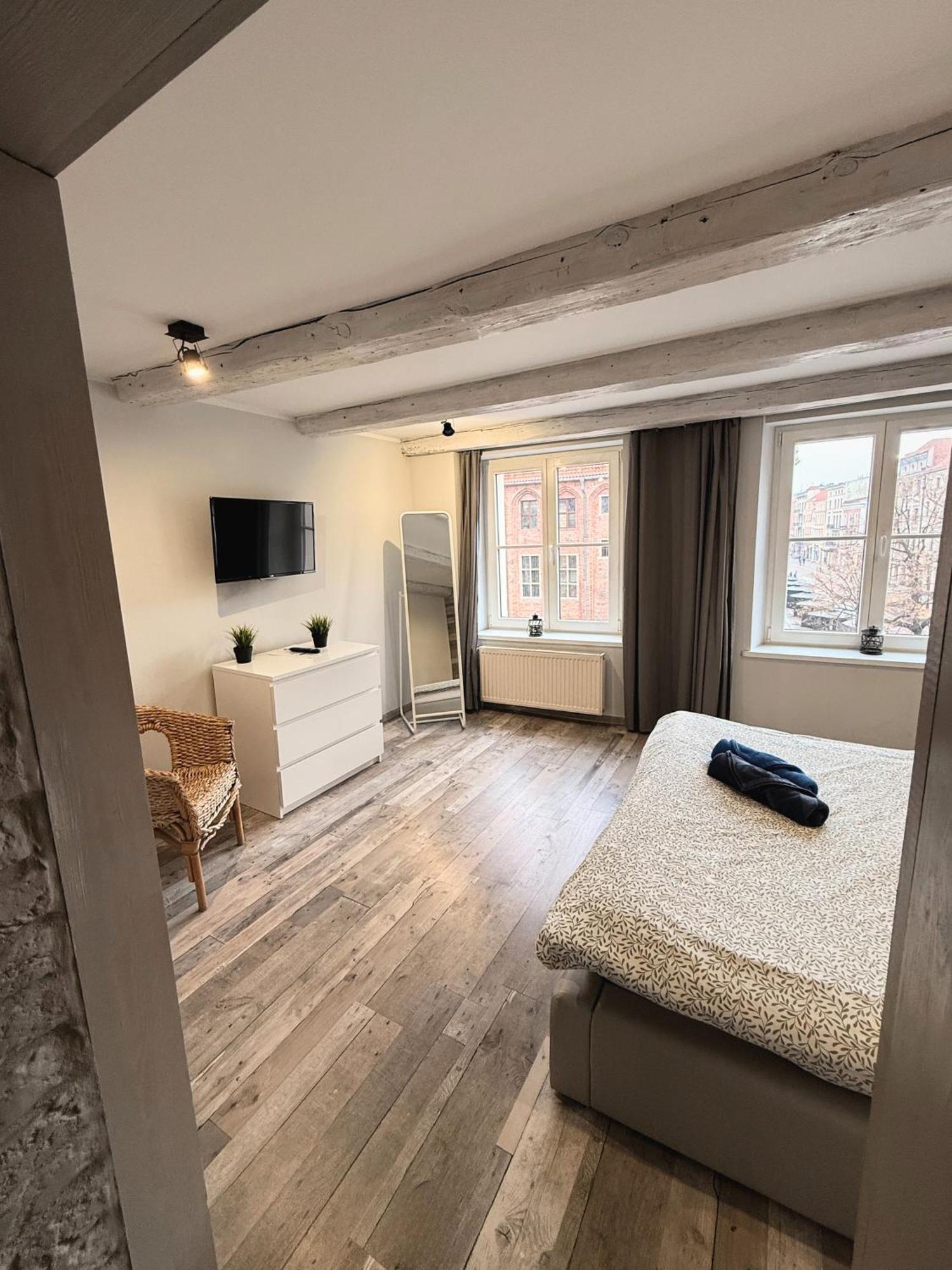Apartament Z Widokiem Na Pomnik Kopernika - Rynek Staromiejski Stary Toruń Kültér fotó